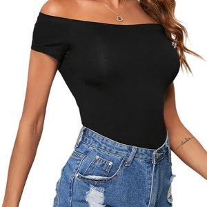 🛍️50s style vintage black off the shoulder pinup top